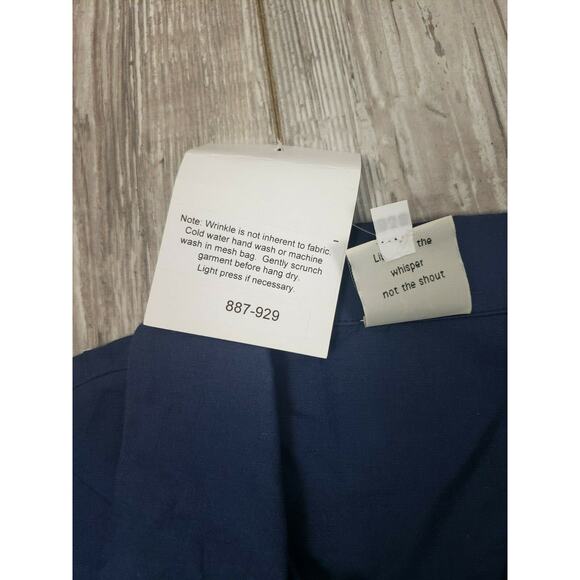 Spirithouse Blue Button Up Long Sleeve Shirt & Balloon Pants Size M Crop Set - Picture 7 of 9